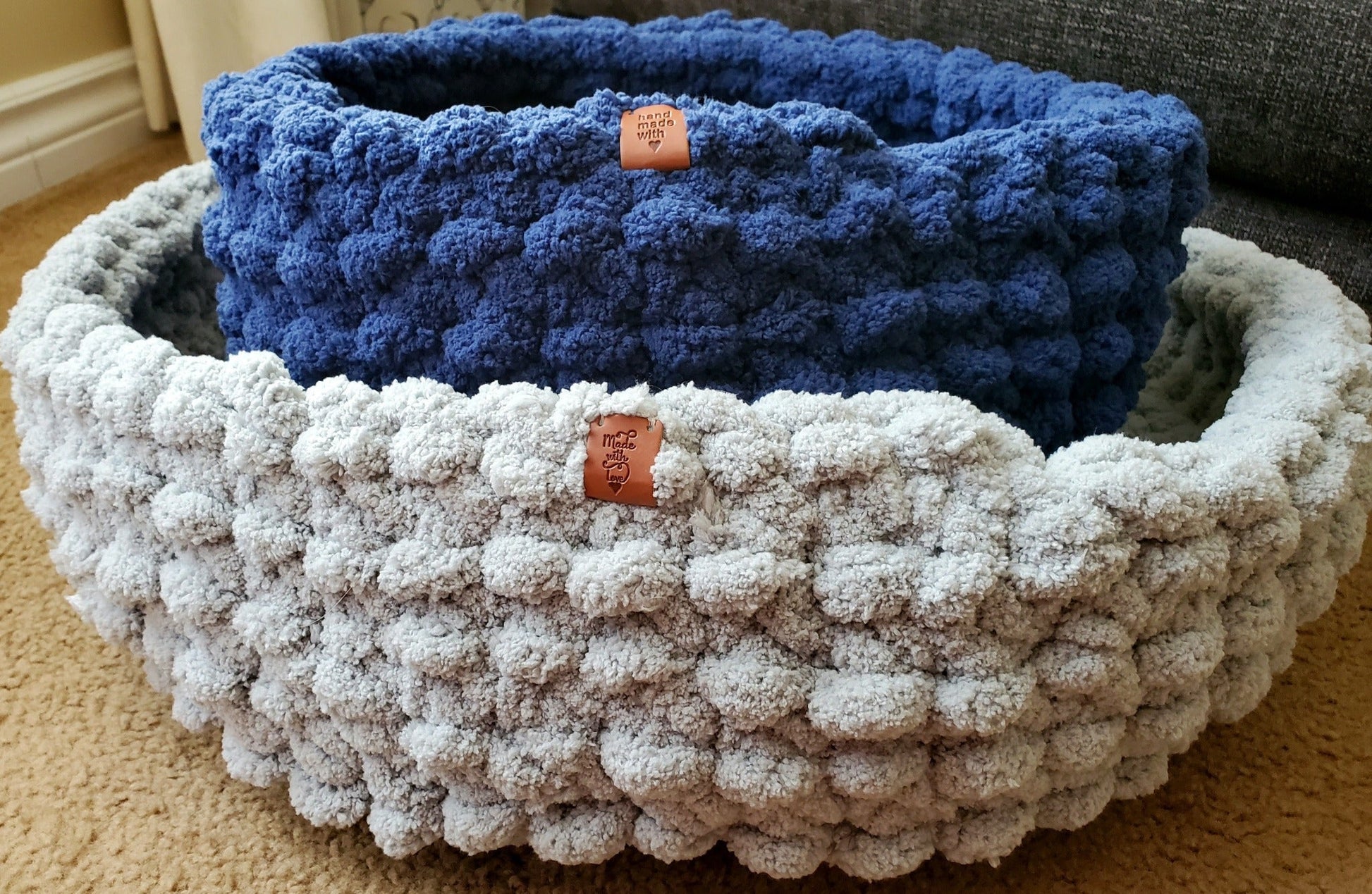 chenille cat bed