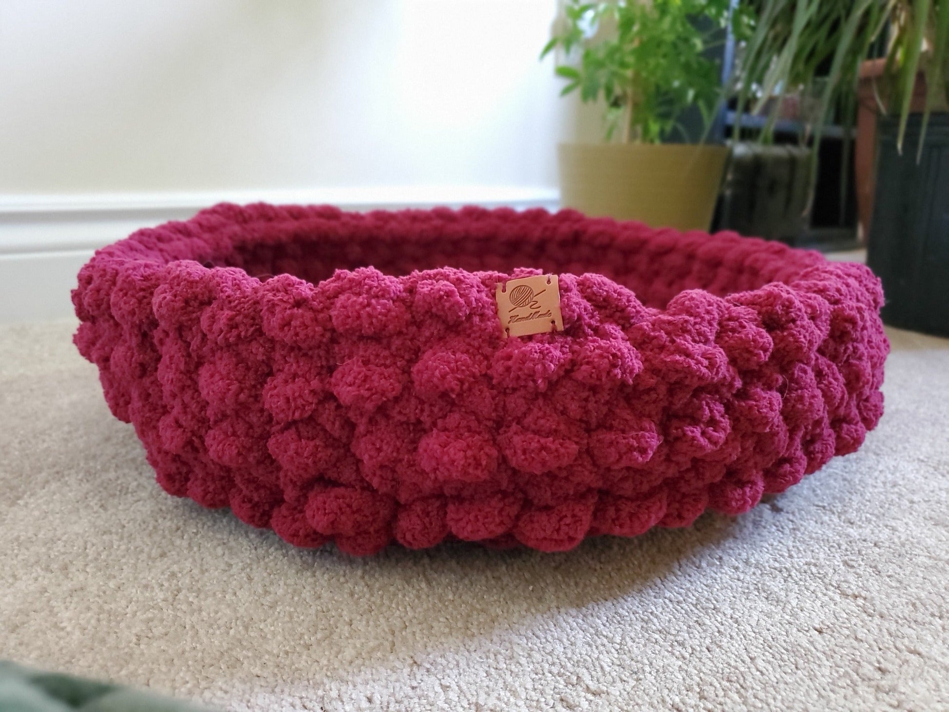 chenille cat bed