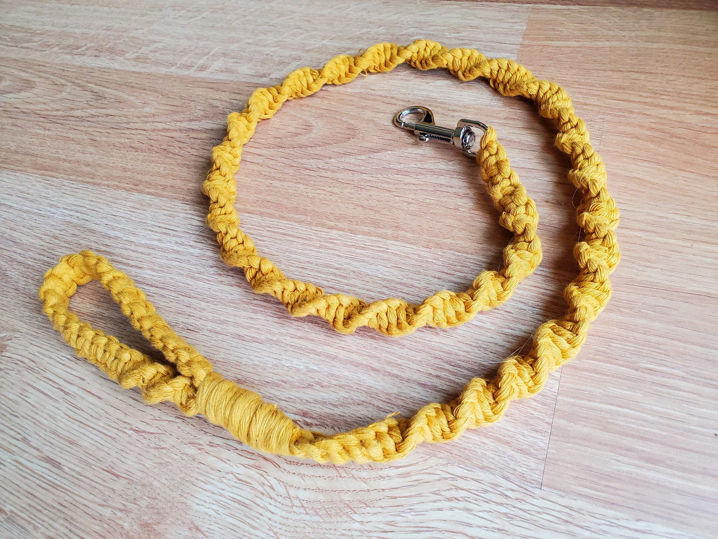 Gold Pet Leash | Twisted Macrame Dog Leash
