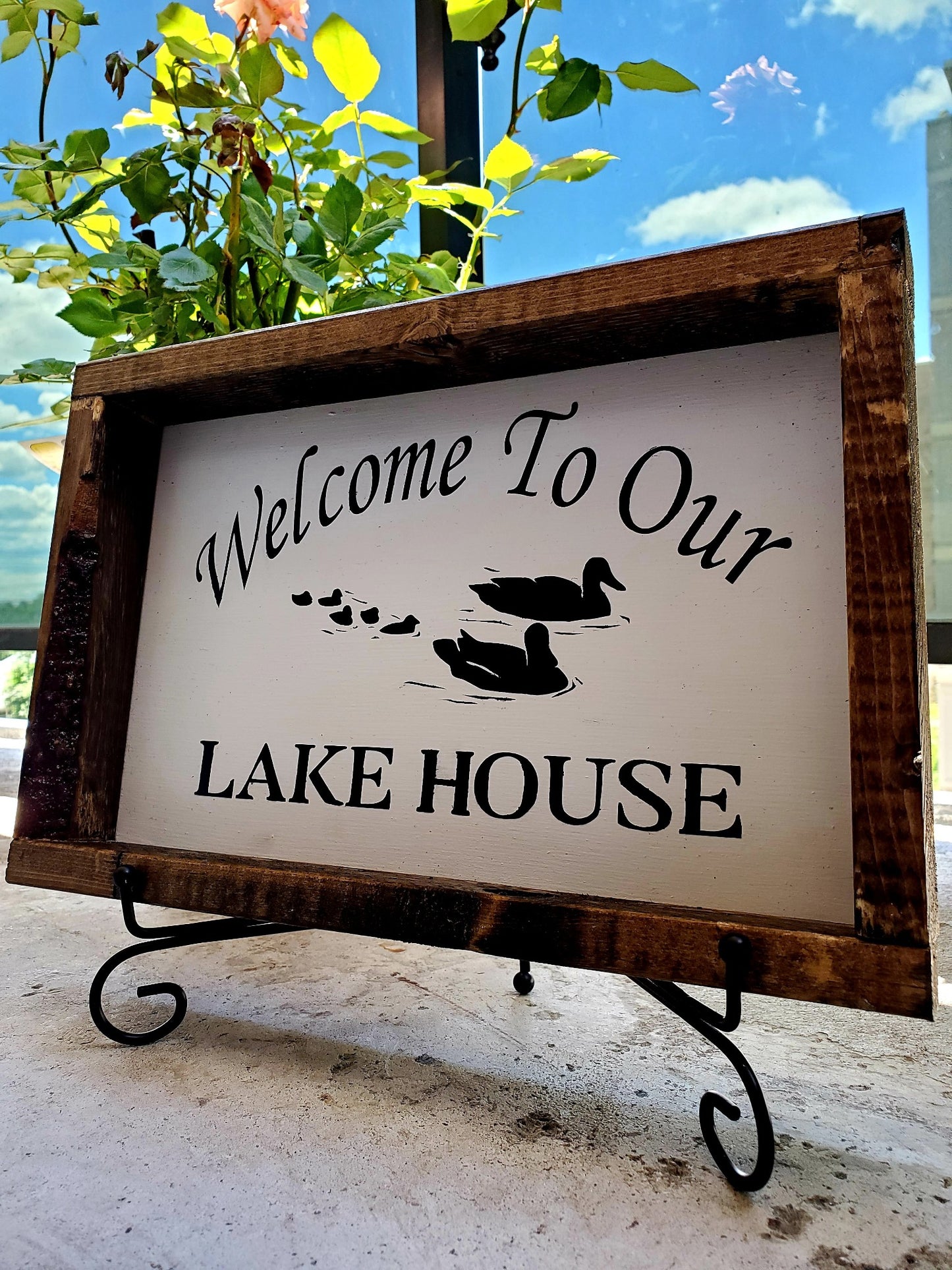 Welcome To Our Lake House Sign.