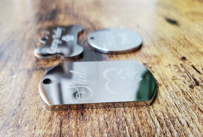 Military Style Dog ID Tag | Laser Engraved Stainless Steel