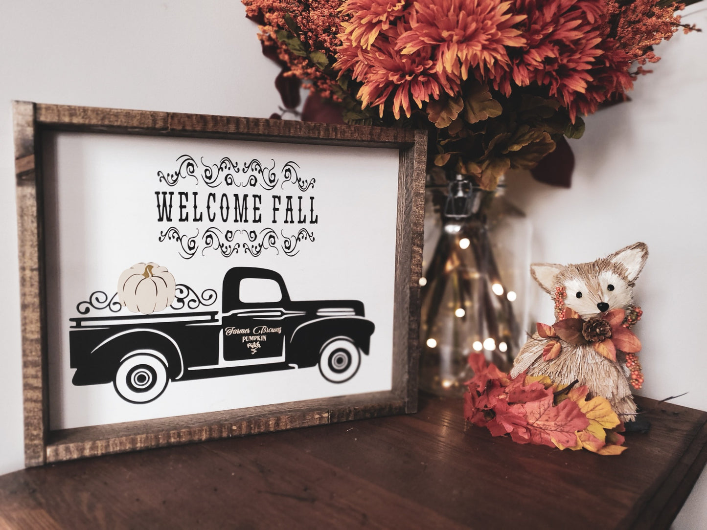 Welcome Fall, Autumn Decor Sign.