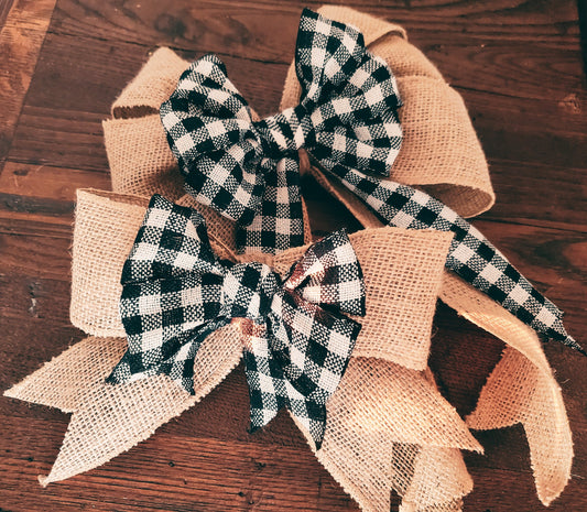 Accent Bow, Farmhouse Style, Layered.