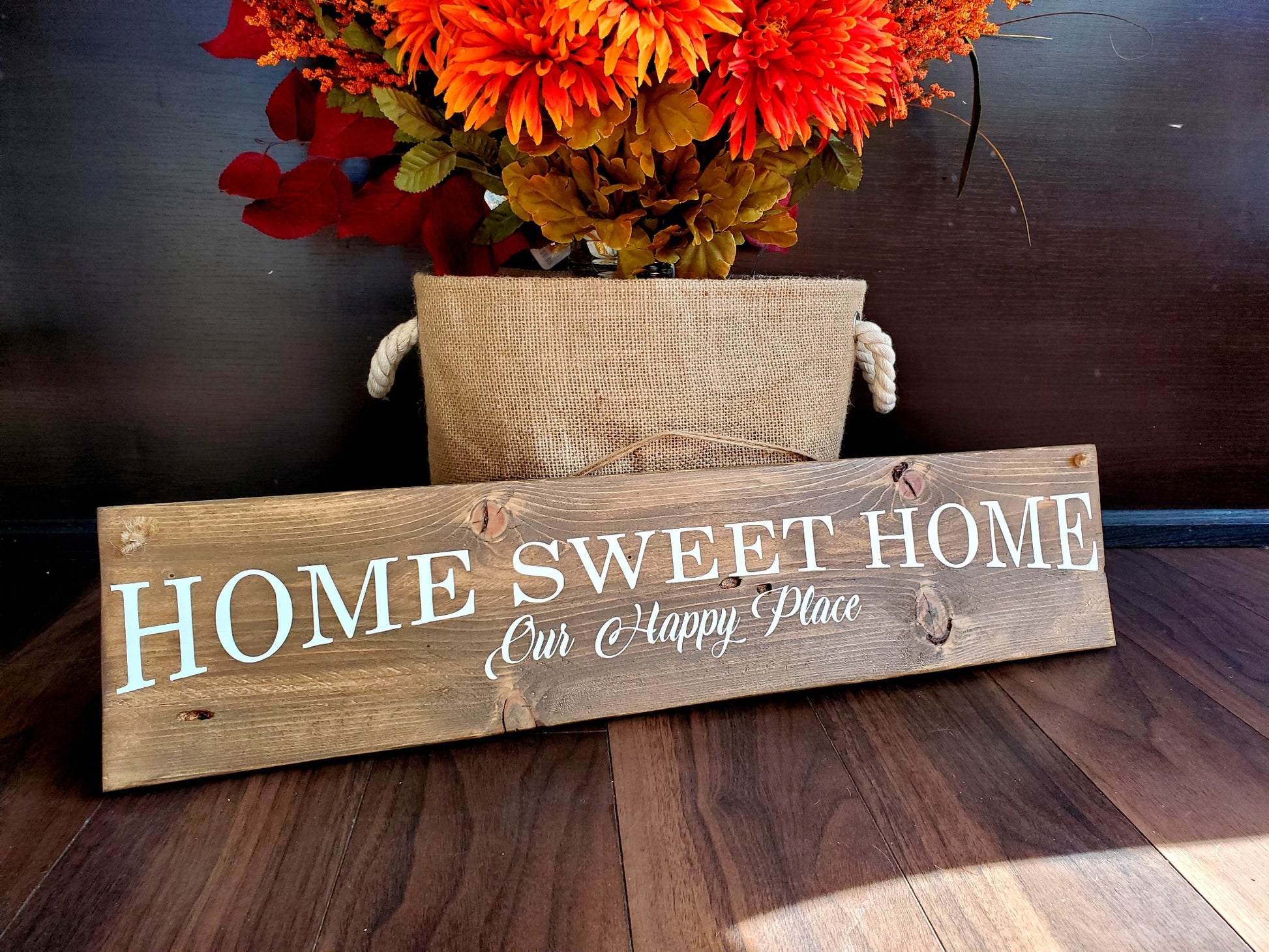 Home Sweet Home Wall Decor Sign - Rustic.