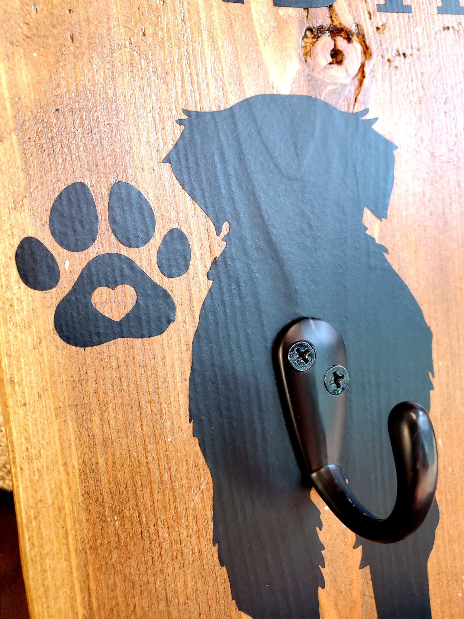 Personalized Dog Leash Holder.