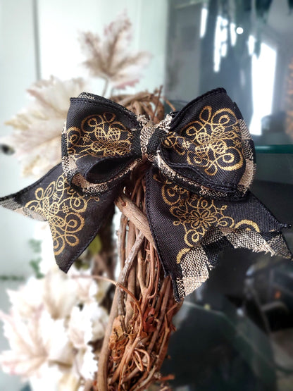 Black And Gold Accent Bow