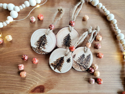 Wood Burned Ornaments