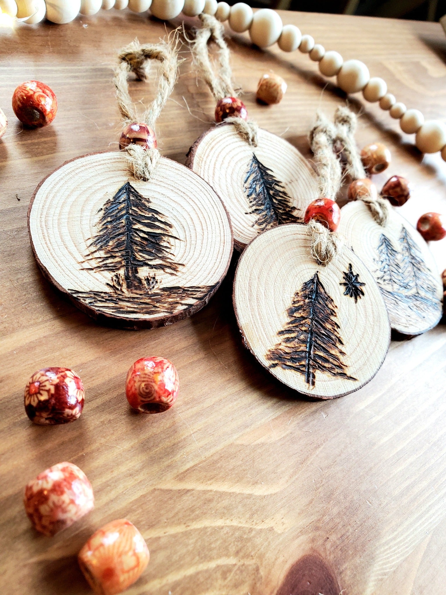 Wood Burning and Wooden Ornaments