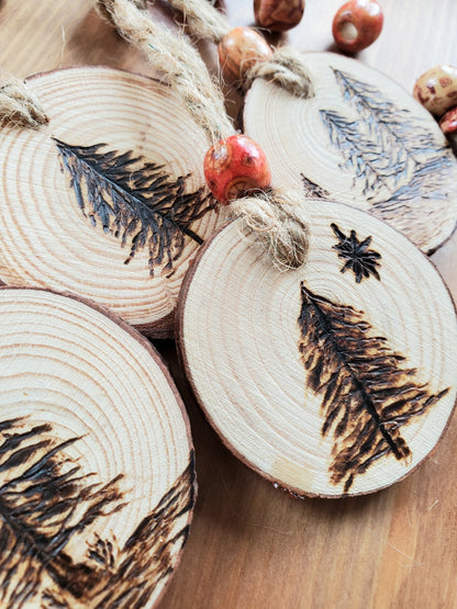 Wood Burned Ornaments