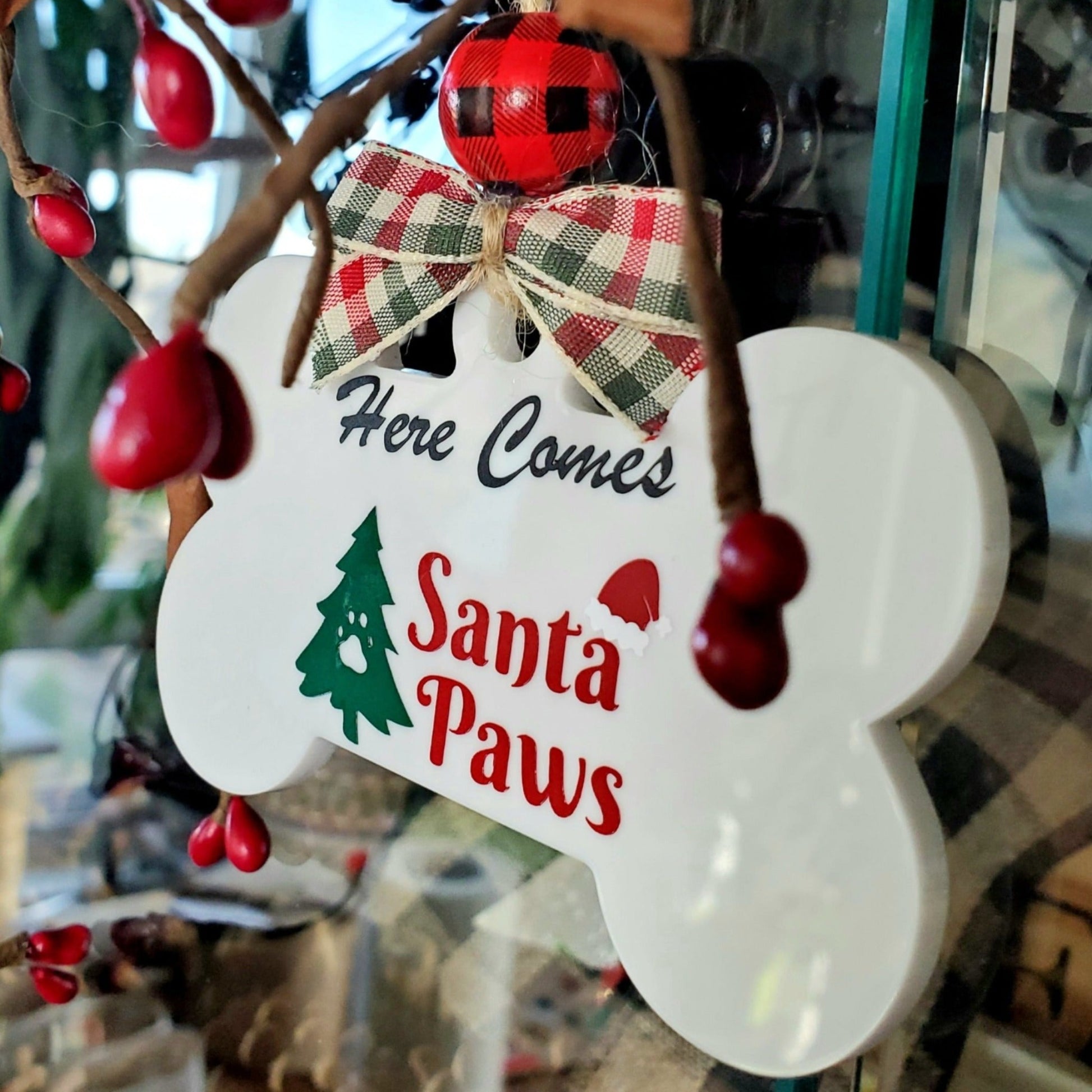 Santa Paws Christmas Ornament