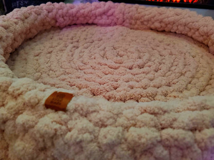 Chenille dog bed