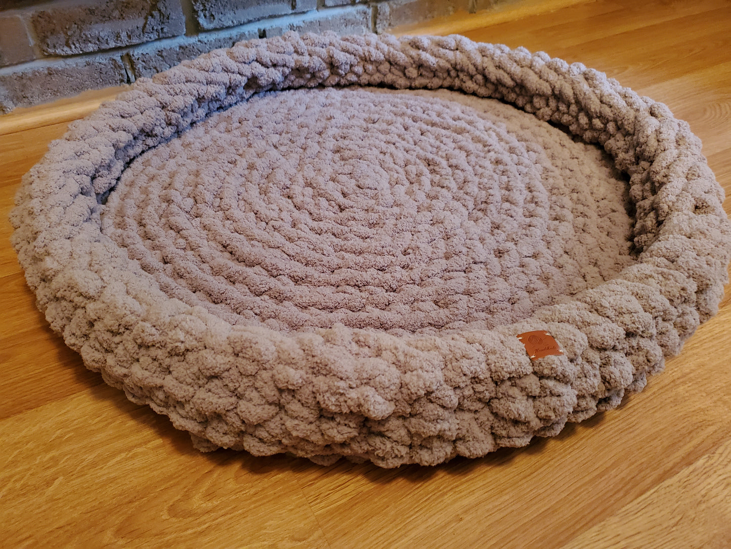 42" Dog Bed | XL Size Chenille Wool Pet Bed