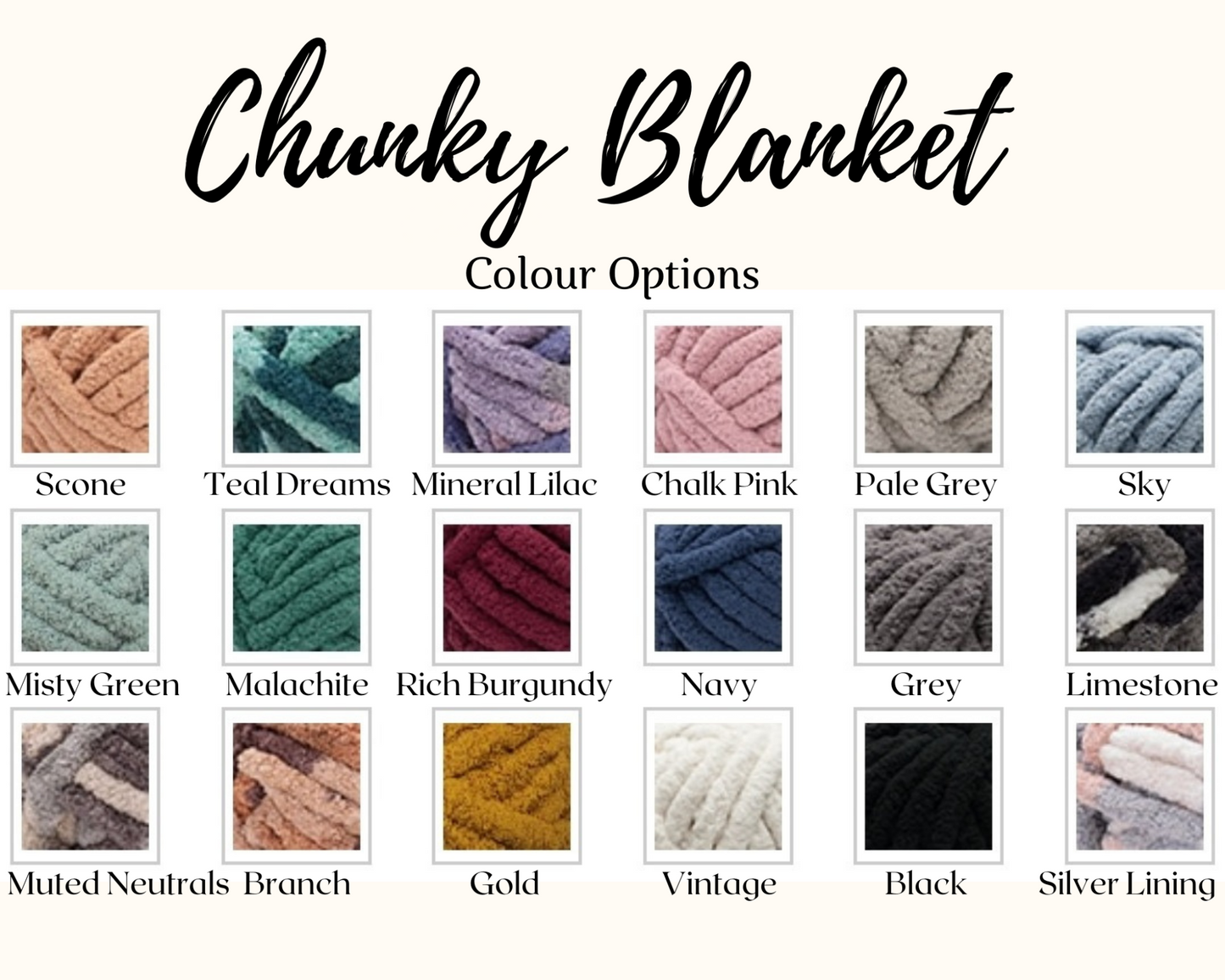 Chunky Blanket (MEDIUM 40x40).
