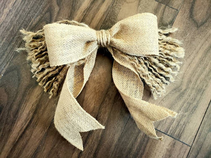 Multi-Pack of Burlap and Fringe Bows - Perfect for Decorating Your Home or Event!