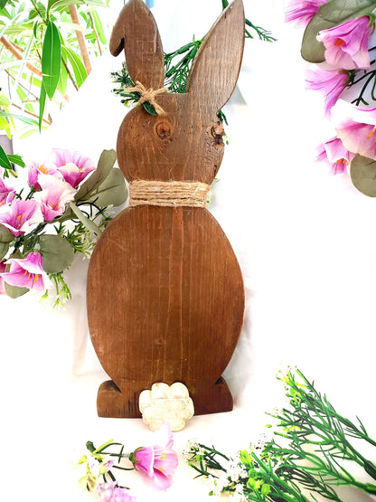 Hand-Cut Wood Bunny.