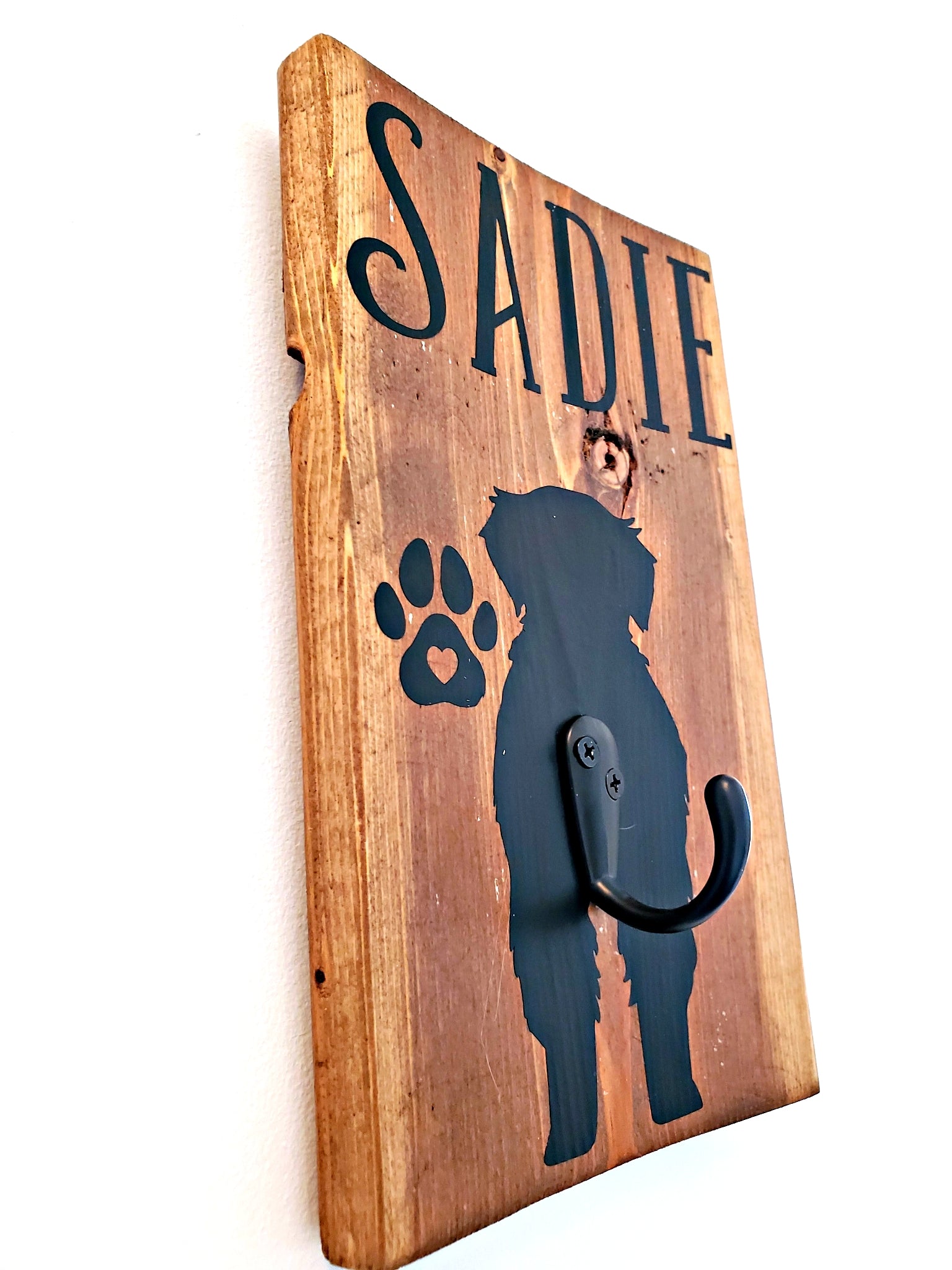 Personalized Pet Apparel and Leash Hanger